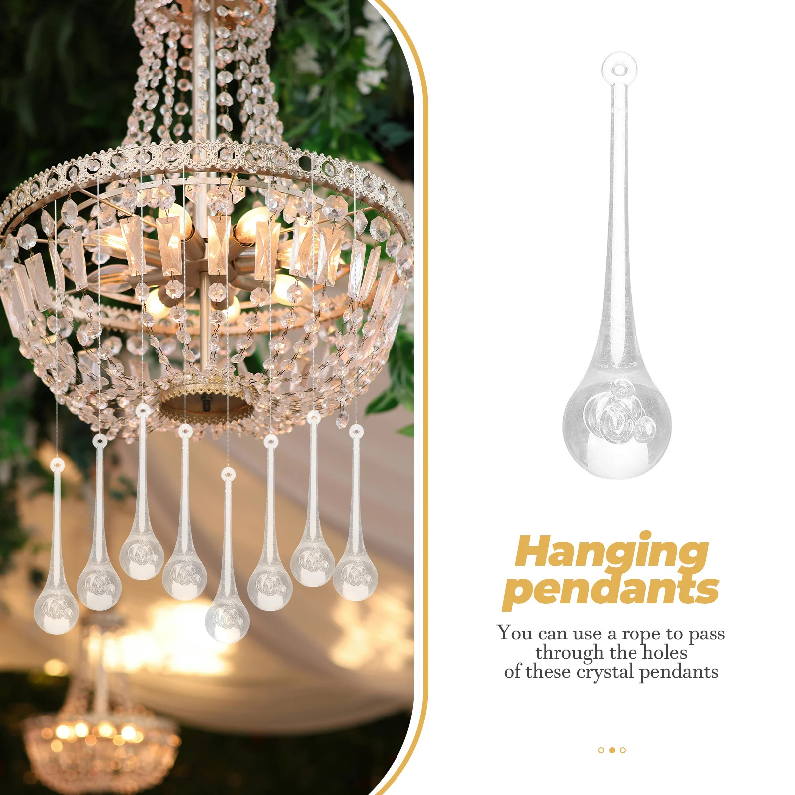 

10 шт., подвески с каплями воды и кристаллами, акриловые украшения, подвесные светильники, подвески для штор, декор, окно, сад, домашняя вечеринка