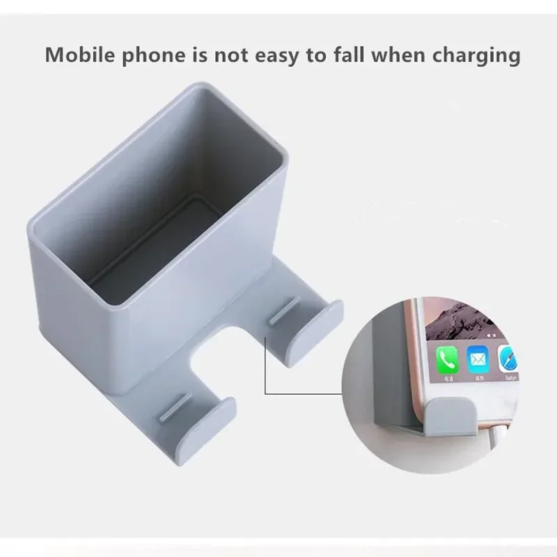 1Pcs Hanging Wall Holder Mounted Phone Smartphone Storage Rack Mobile Phone Wall Holders Remote Control Charging Holder