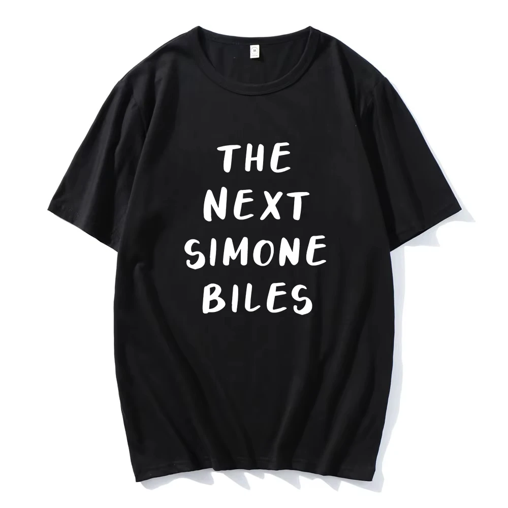 

Футболки The Next Simone Biles с буквенным принтом, летняя хлопковая футболка с короткими рукавами, повседневная мужская и женская уличная одежда унисекс