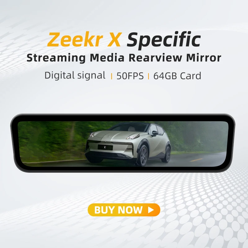 SINJET For ZEEKR X Definition Camera Night Vision DVR Dash cam 9.2 inch Touch Screen Car Electronics Digital rearview mirror