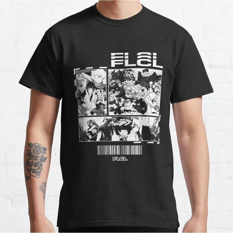 

FLCL Scooter 1112 Fooly Cooly Gift t shirt for Anime lover Graphic shirts Y2K clothes All size Tops S-6XL Cartoon tee