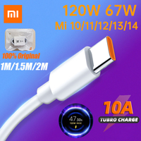 Xiaomi Original Turbo Charge Cable 120W MI 14 13 13T 12T Pro 12 5G Poco X5 X7 X6 F6 Type C Fast Charging Cabel Redmi Note 9 10