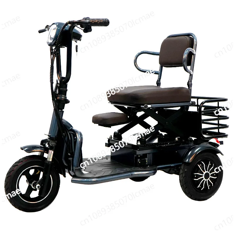 Three Wheeled Elderly Scooter, Small Folding Bike, Mini Adult Household Lithium Battery