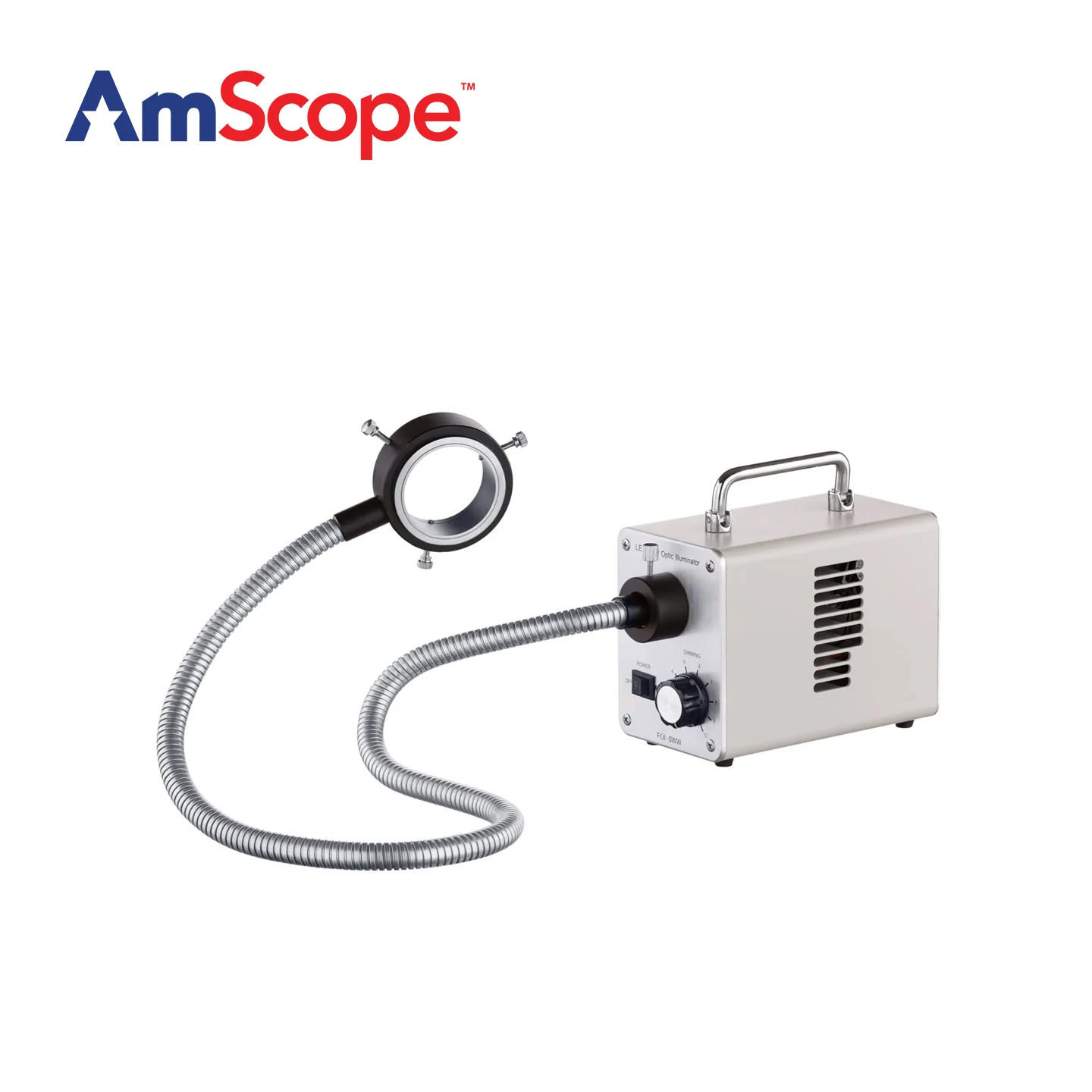 AmScope 50W LED Cold Fiber Optic Illuminator