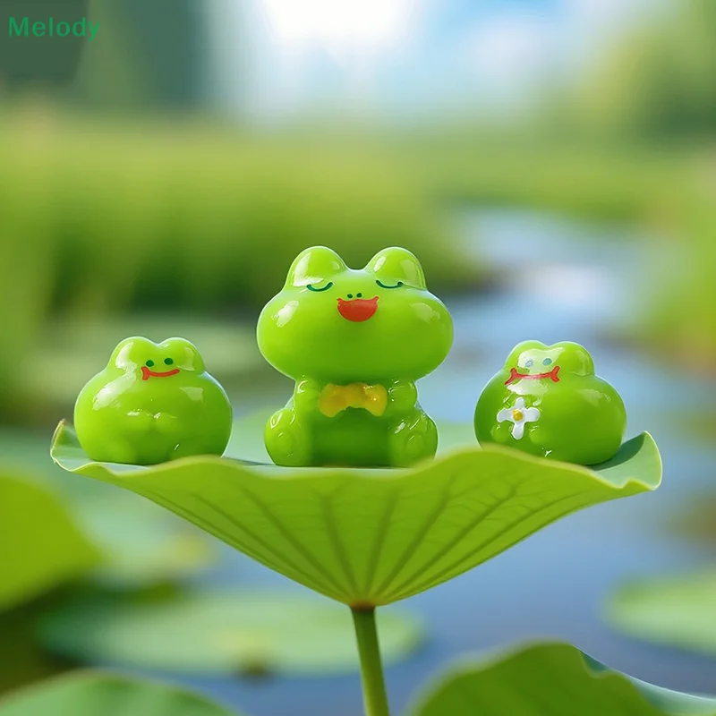 Cute Frog Figurine Set - Water-Floating Pond Decorative Toys for Garden Fish Tank Ornament
