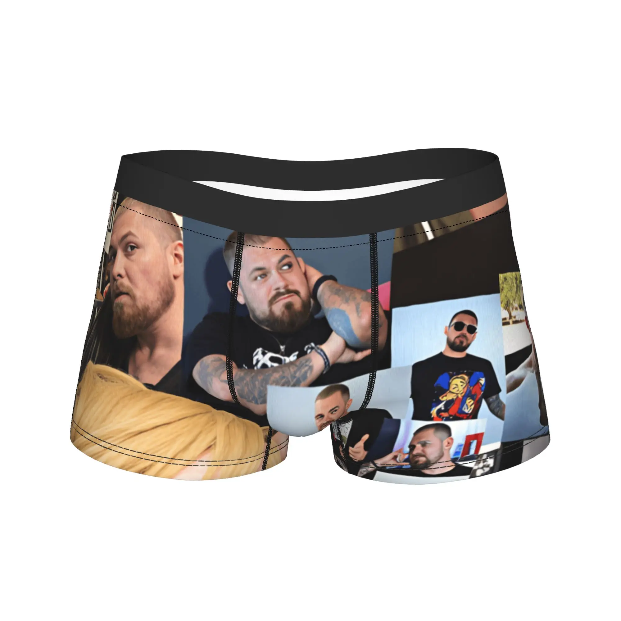 Drachenlord Selfie Picture Collage Shorts Briefs  Underwear Trenky Men Soft Trend Trunk Pattern Plus Size Underpants