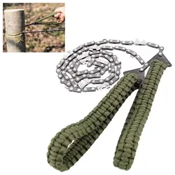 Manual Mini Chainsaw Umbrella Rope Handle Garden Logging Convenient Chain Saw Outdoor Survival Corded Saw Hand Tools