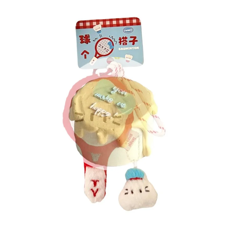 [JT] 1Pc Kawaii Badminton Racket Pluche Sleutelhanger Cartoon Gevulde Pop Rugzak Decoratie Accessoires Vriend Verjaardagscadeau