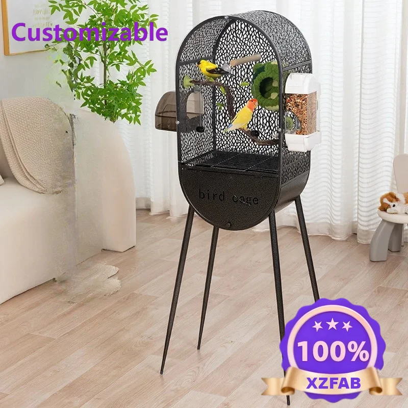 Factory Direct 2026 Bird cage, budgie landscape, bird cage, Xuanfeng peony, Wenniao, embroidered eye, large villa bird