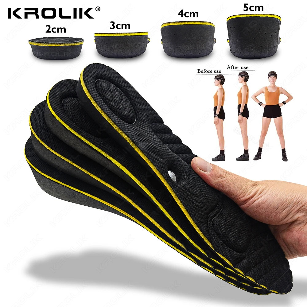 Height Increase Insole 2/3/4/5cm Height Lift Magnetic Massage Insoles Foot Acupressure Magnet Reflexology Pain Relief Shoe Pad