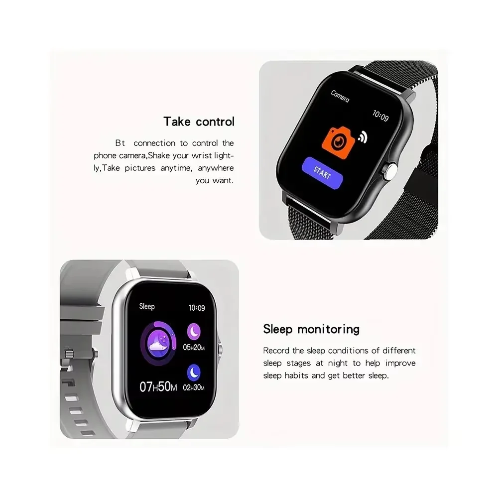 Smart Watch Android Phone 1.44\'\' Inch Color Screen Bluetooth Call Blood Oxygen/Pressure Monitoring Smart Watch Women Men