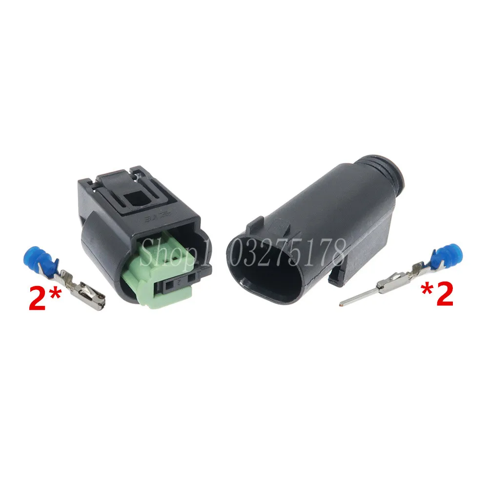 1 Set 2 Pin 1-967570-3 1-967644-1 8E0973202 Automobile Outdoor Temperature Connector Car Oxygen Sensor Plug Socket