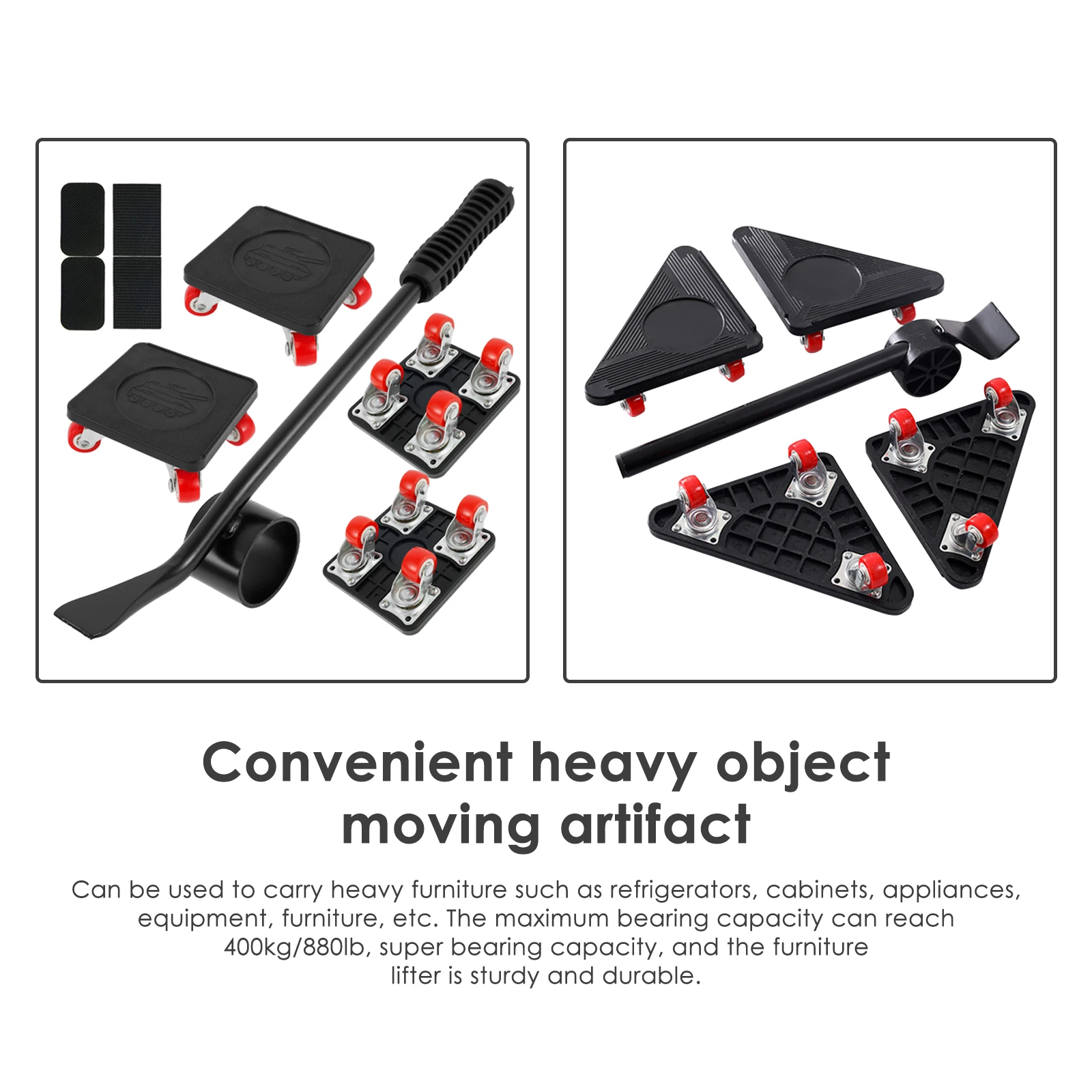 Heavy Duty Furniture Mover Set Heavy Stuffs Lifter Washing Machine Refrigerator Mattress Transport Tool Moving Furniture Helper