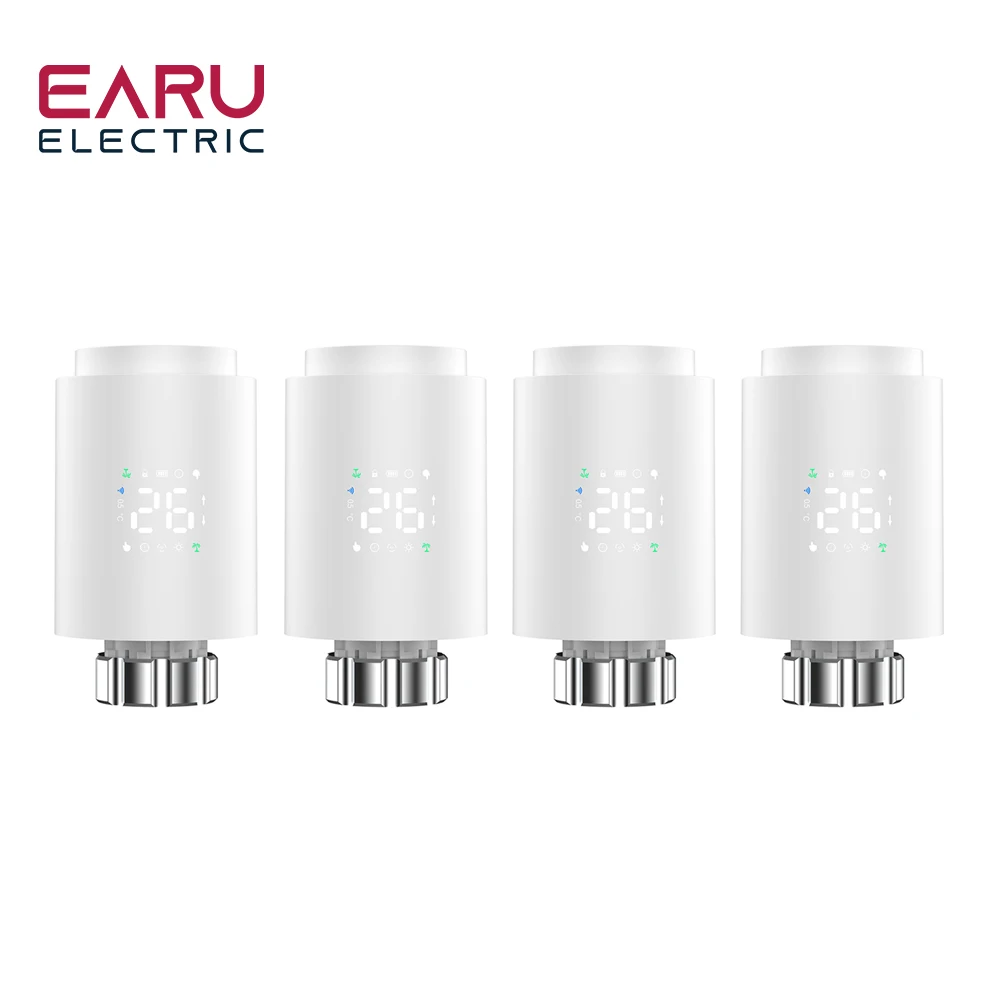 NONE Tuya smart zigbee kühler antrieb trv programmier bares thermostat isches kühler ventil app fern temperatur regler unterstützung alexa 10