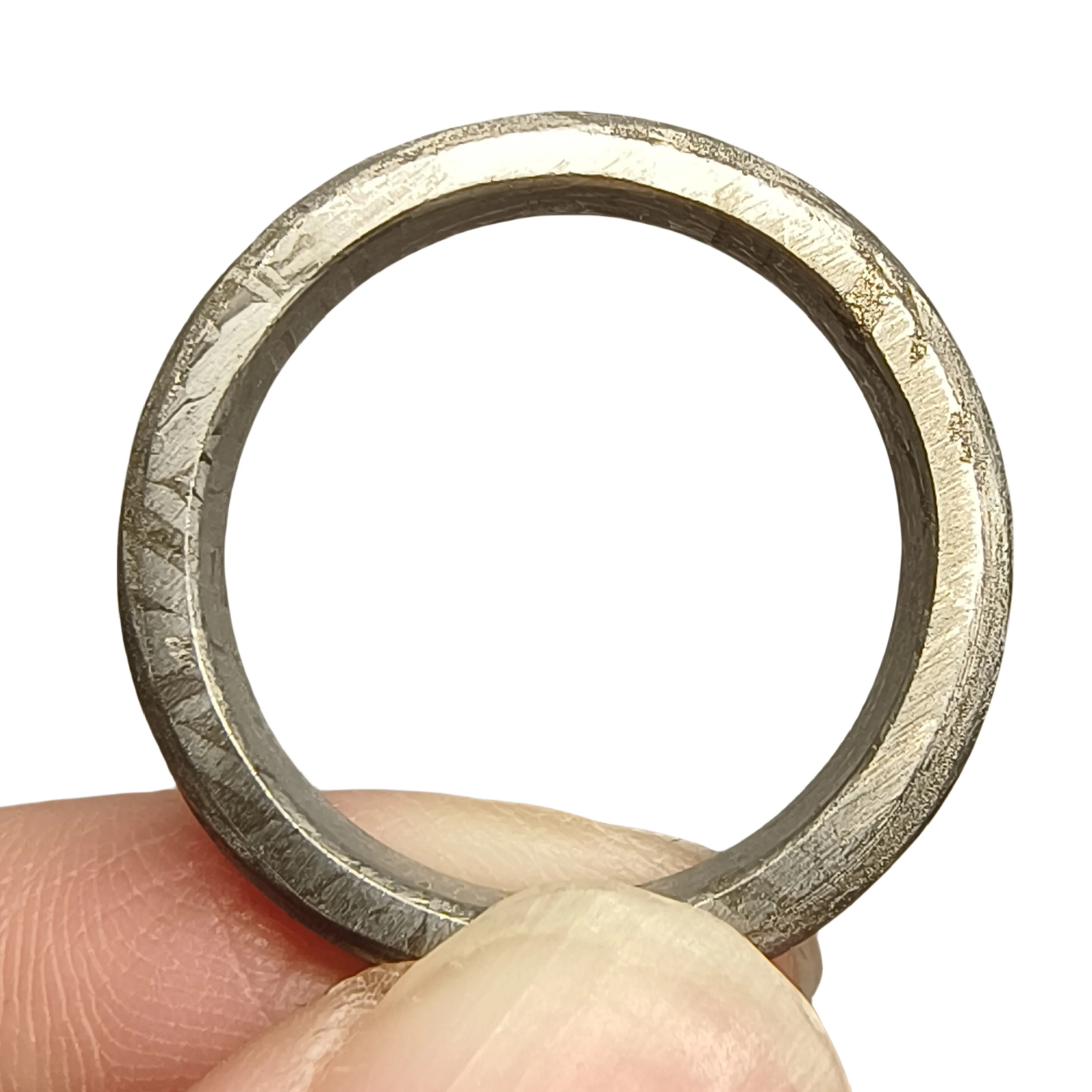 Muonionalusta Meteorite Ring Natural Iron Meteorite Pendant Handmade Carving Craft Jewelry Meteorite Ring-S - view 2