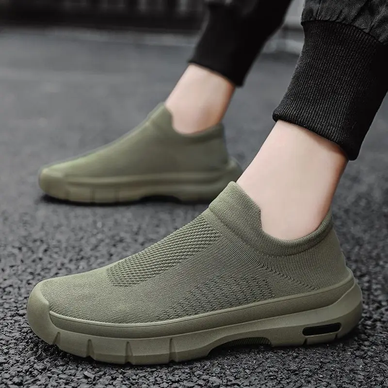 

Зеленый дышащий сетчатый верх, спортивная обувь для мужчин, высококачественные дизайнерские легкие спортивные мужские повседневные кроссовки для пешего туризма и треккинга