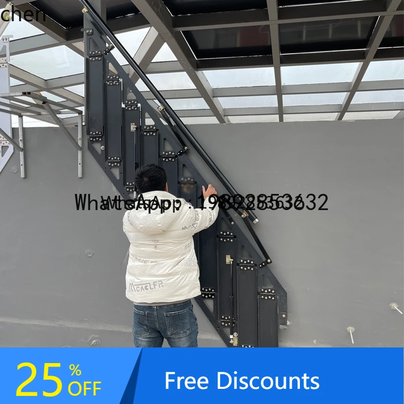 

AB wall folding stairs loft home small duplex jump stairs