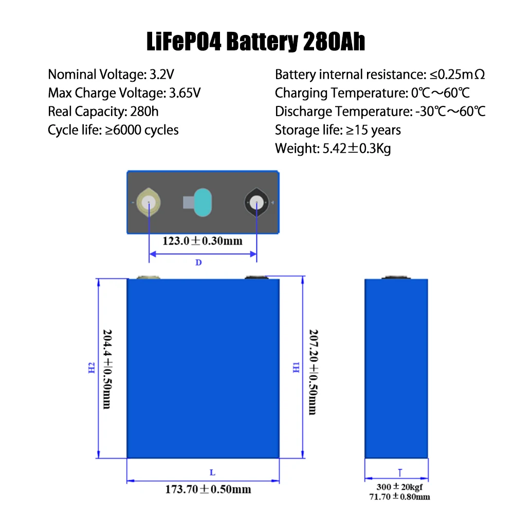 Imagem -03 - Baterias de Lítio Recarregáveis Original Brand Novidades Eve Cell Faça Você Mesmo Solar rv Boat Estoque dos Eua 416 Pcs 3.2v 280ah Lifepo4