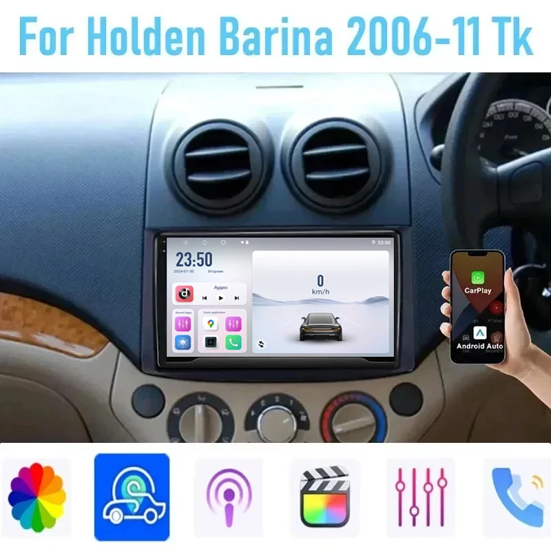 

9'' For Holden Barina 2006-11TK Car Radio Head Unit GPS Multimedia Carplay Android 15 Wireless Navigation Intelligent System