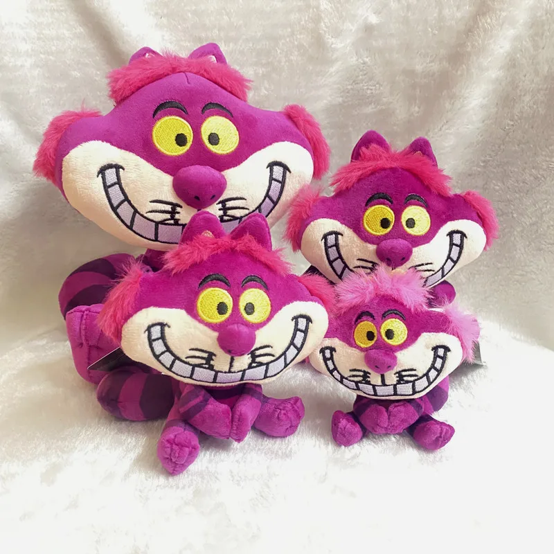 LLavero de animales de Alicia en el país de las Maravillas, juguetes de peluche de gato de Cheshire de Disney Kawaii, mochilas para niños y niñas,