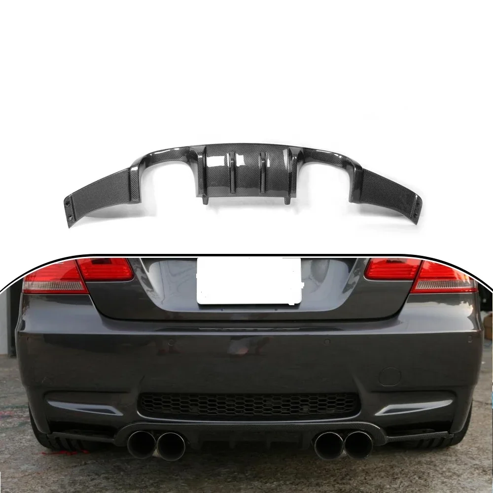 Car body kit H-style carbon fiber rear bumper diffuser for 3 series E92 E93 M3