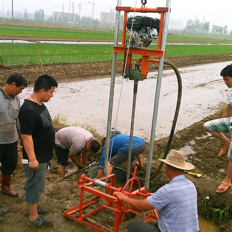 Efficiente leggero manuale micro portatile personalizzato dell'energia della benzina del pozzo dell'impianto di perforazione del pozzo dell'acqua 80m