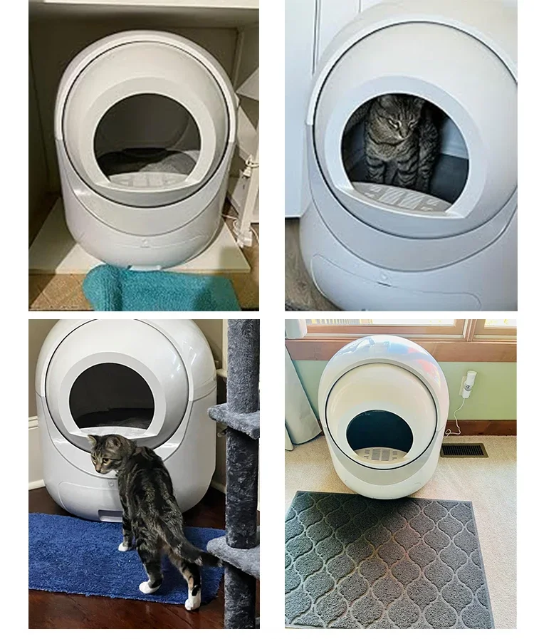 Hot Sale oem odm customized logo modern abs plastic cat automatic self cleaning . box for cats