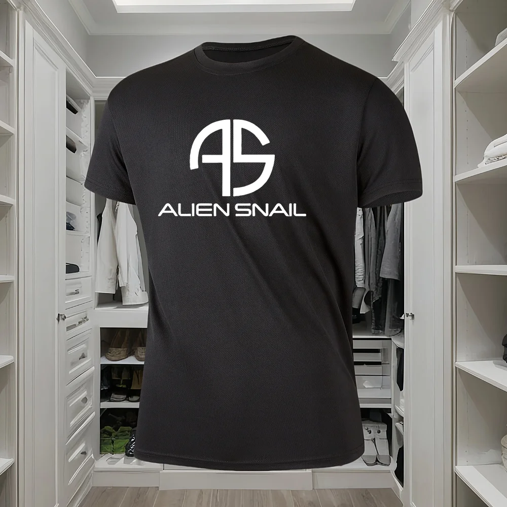 

Мотоциклетная футболка, мужская повседневная сетчатая футболка с короткими рукавами и круглым вырезом AUEN SNAIL, летний модный и удобный спортивный топ