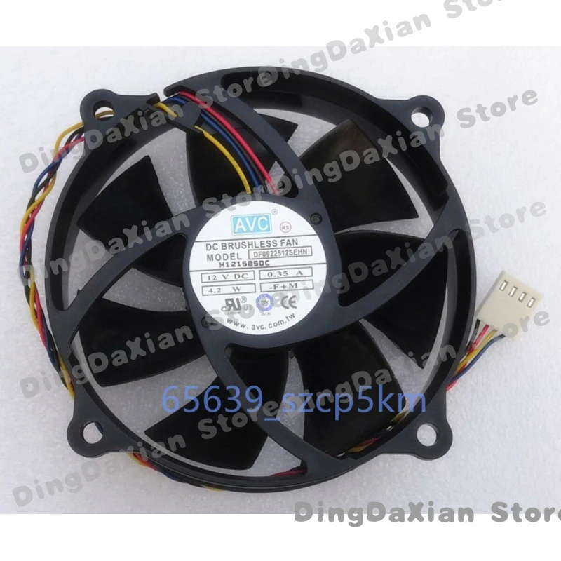 Ventilador PWM de 4 pinos D para AVC DF0922512SEHN DC12V 0.35A, substitui CoolerMaster FA09025H12LPB