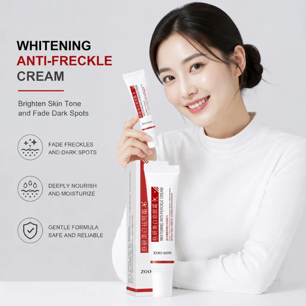 Whitening Anti-Freckle Cream Nicotinamide Brightening Fade Dark Spots Hydrating Non-Greasy Spot Corrector For All Skin Types 20g