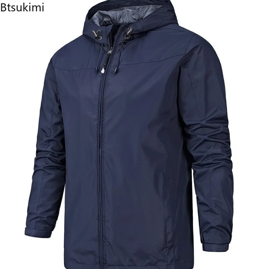 Outdoor Hiking Waterproof Jackets Men's Casual Sports Climbing Camping Fishing Hooded Coats Couple Clothes Windbreak Jackets 6XL