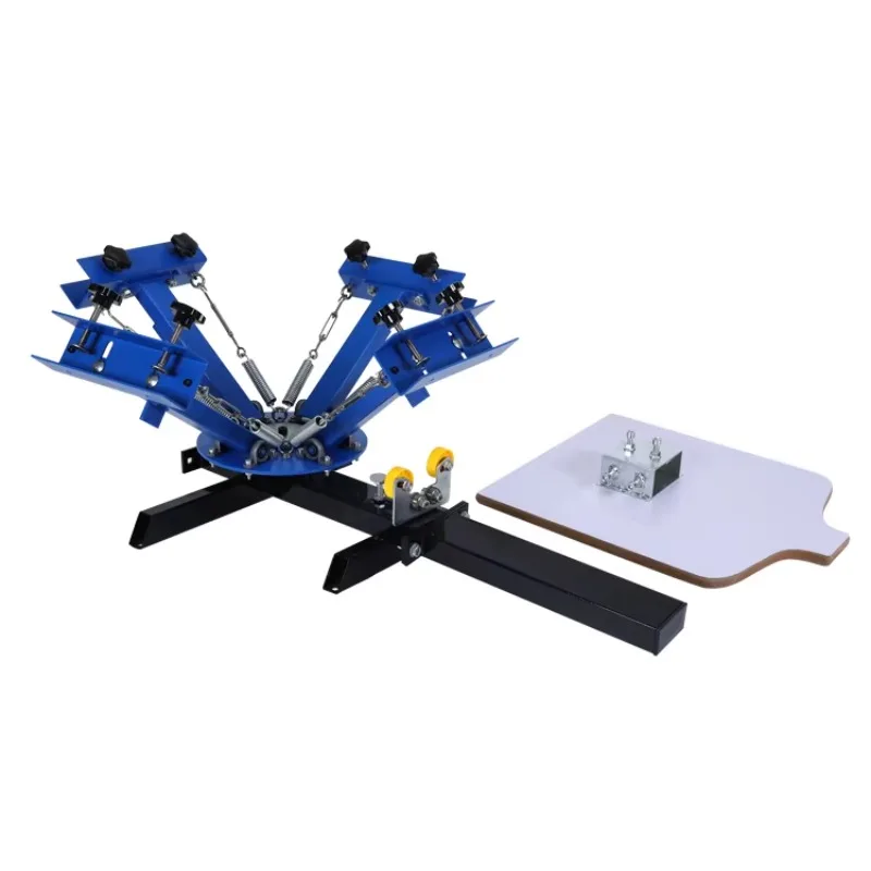 

RUIDA Simple NS401-S 4 Color 1 Station Screen Printing Press Machine Silk Screen T-Shirt Clothes Printer