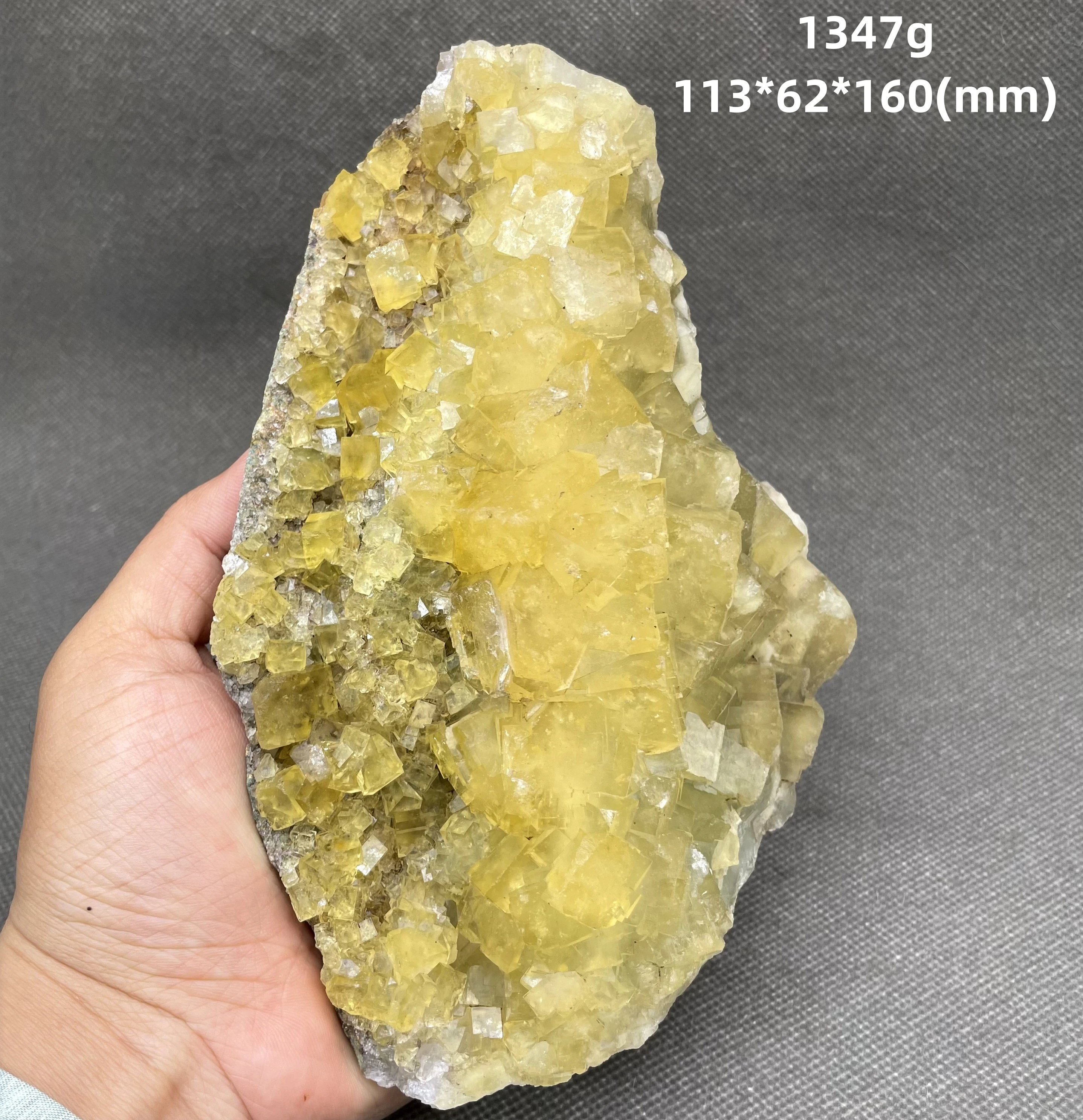 NEW! 1347g Natural Beijing yellow fluorite Cluster mineral specimens Stones and crystals quartz Healing crystal