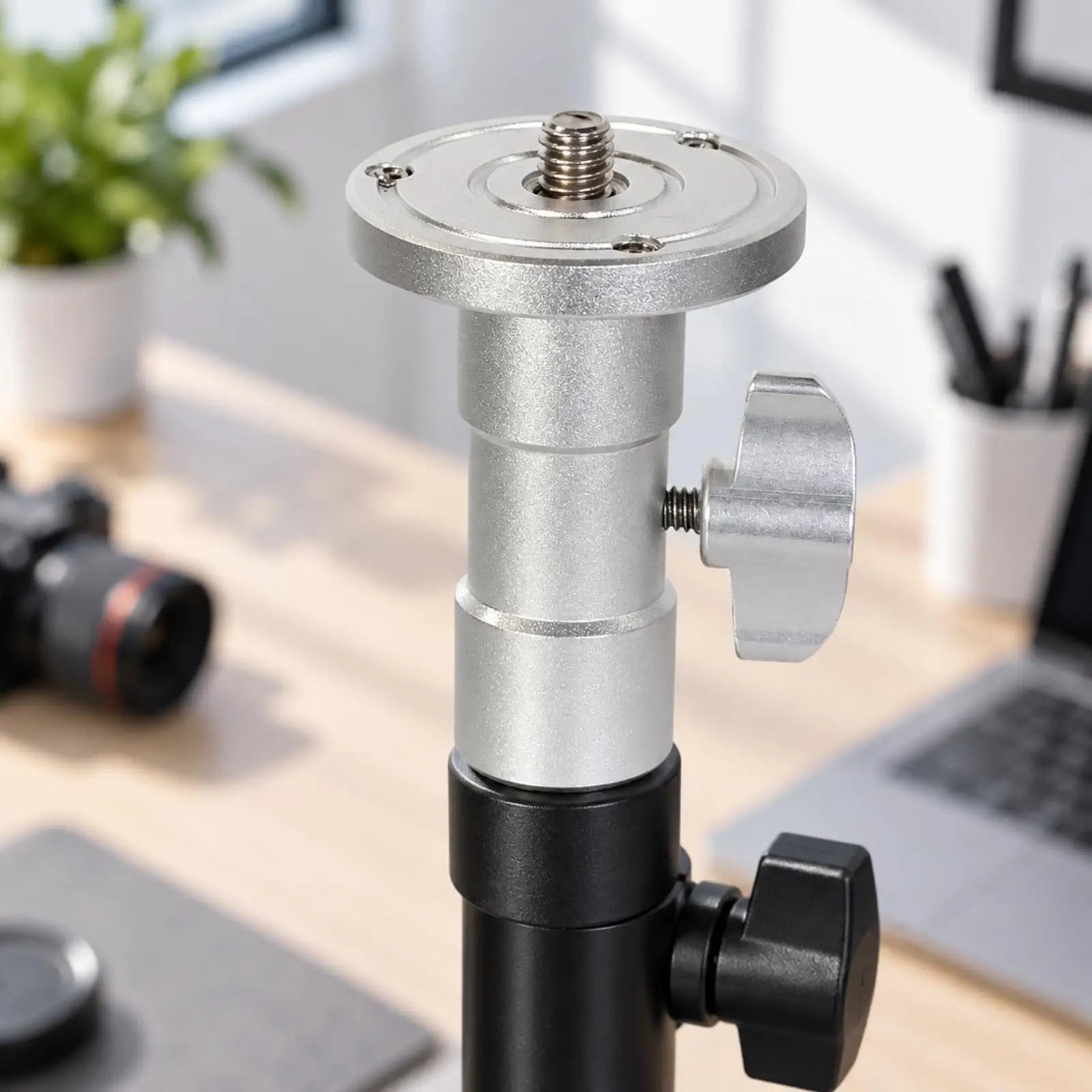 Photography Camera Light Stand Adapter 3/8 Inch Threaded Screw for Studio Lighting Support Tripod Replacement Part
