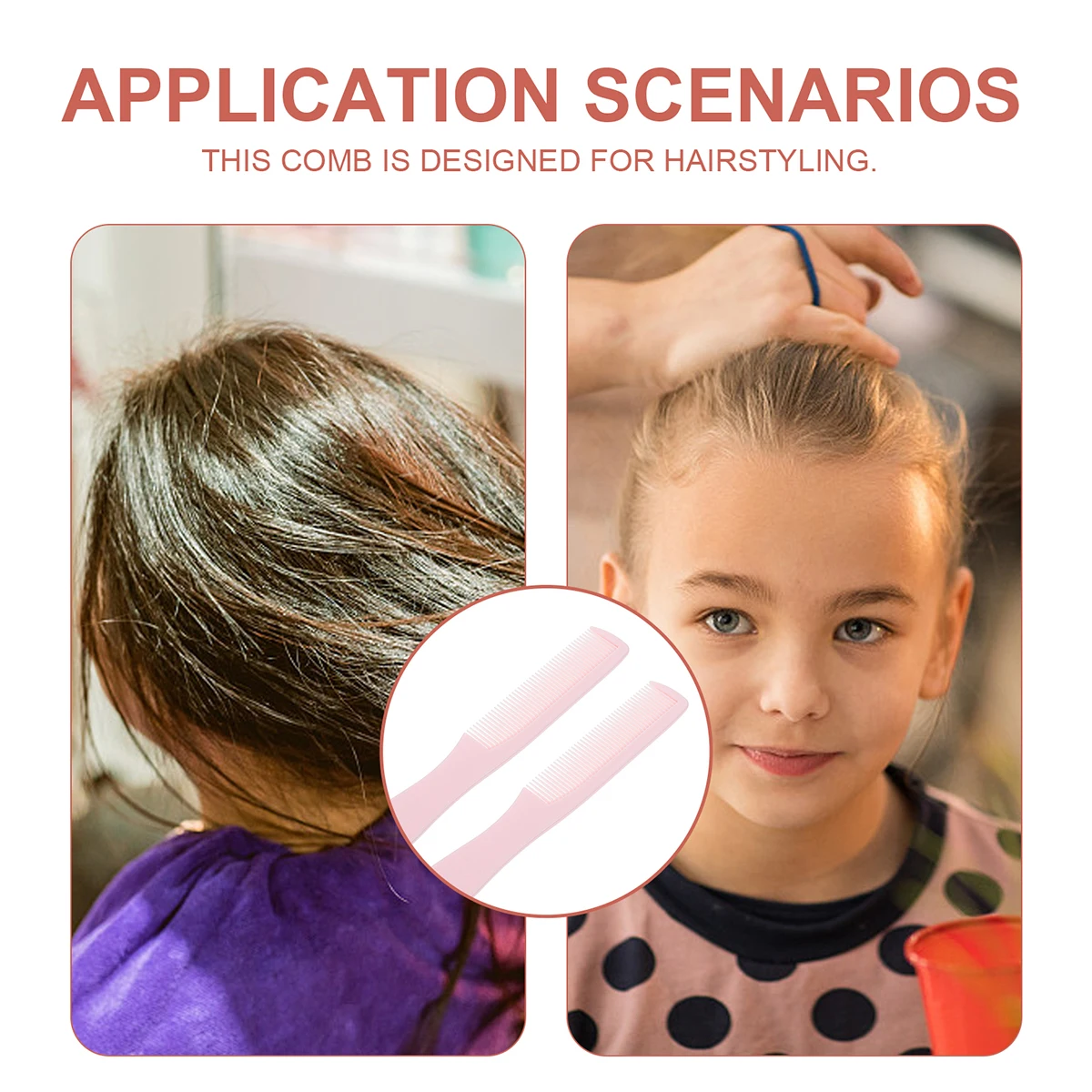 

2Pcs Anti-Static Fine Tooth Hair Comb Hairdressing Salon Barber Household Styling Tool Comb Combs for Women Combs for Women