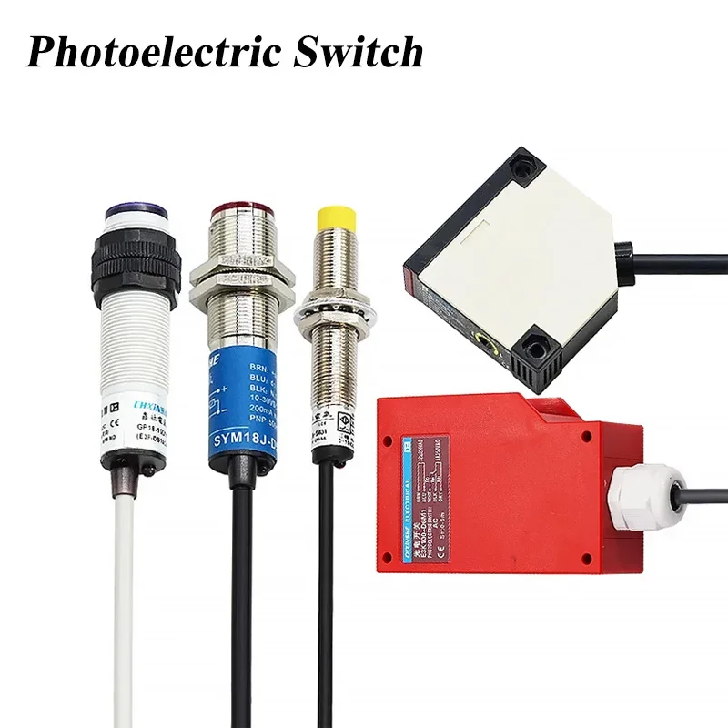 HLH Photoelectric Switch Diffuse Reflection Sensor Normally Open Two-wire GP18-300DN1 Analog Proximity Switch NPN/PNP Laser Beam
