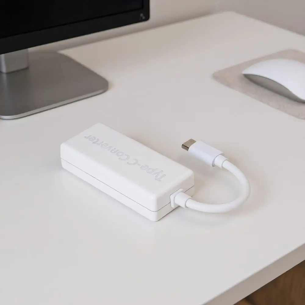 Universal 65W for MagSafe 2/1 to TypeC Converter Fast Charging White Power Adapter Converter Charging Converter Game Consoles