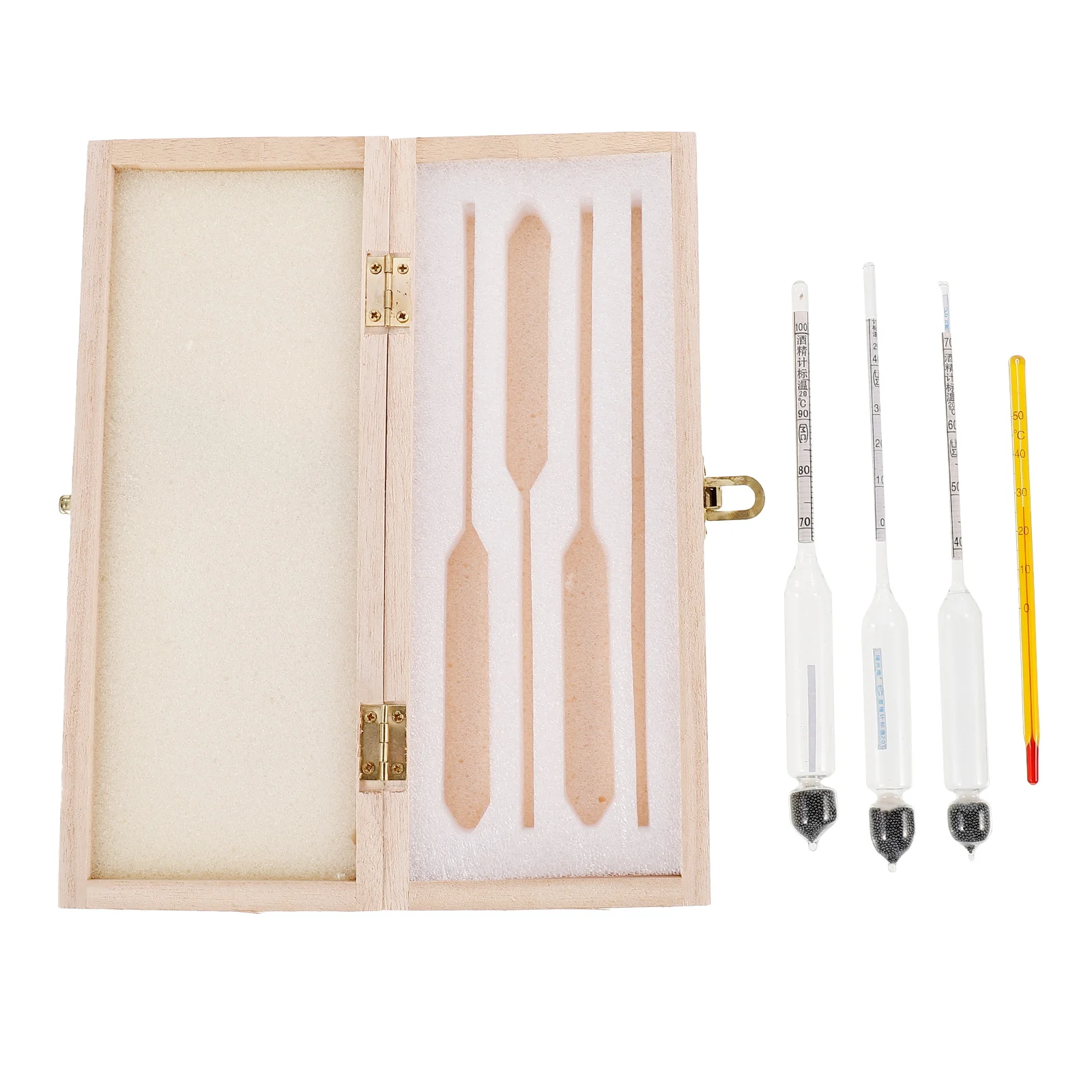 

4pcs Tester Industrial Alcohol Meter Brewing Beer Equipment Transparent Simple Alcohol Test Tool Great Gift For Friends