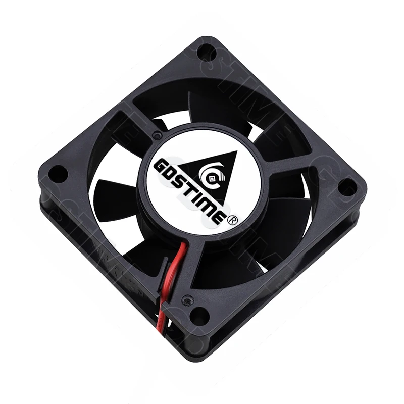 2 Pcs Gdstime 60x60x20mm 6020 12V 24V Dual Ball 3D Printer Cooler Fan 60mmx20mm Brushless Machine Equipment DC Motor Cooling Fan