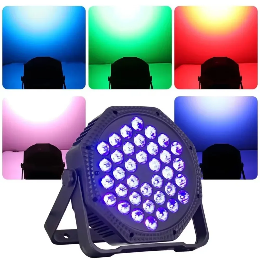 Full color remote control LED 18 36 Par lights colorful RGB color-changing single color dyeing wedding KTV stage lights