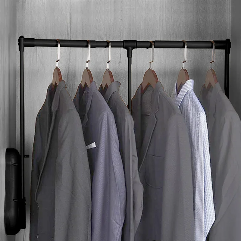 Cloakroom Lifts Clothes Rail Multi-function Clothes Hanger Pull-down Damping Hydraulic Pull Rod Hanger Hardware