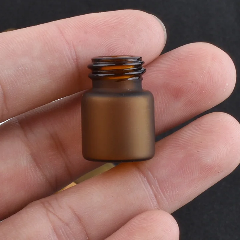 30pcs 50pcs 100pcs 1ml Frosted Amber Glass Sample Vial Dropper Bottles Empty Mini Essential Oil Bottle With Dropper Pipettes