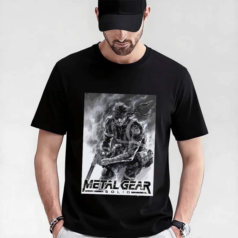 

Metal Gear Solid 0315 MGS gift t shirt for men Kojima Video game Graphic Clothes Solid Snake print tee All size tops S-6XL