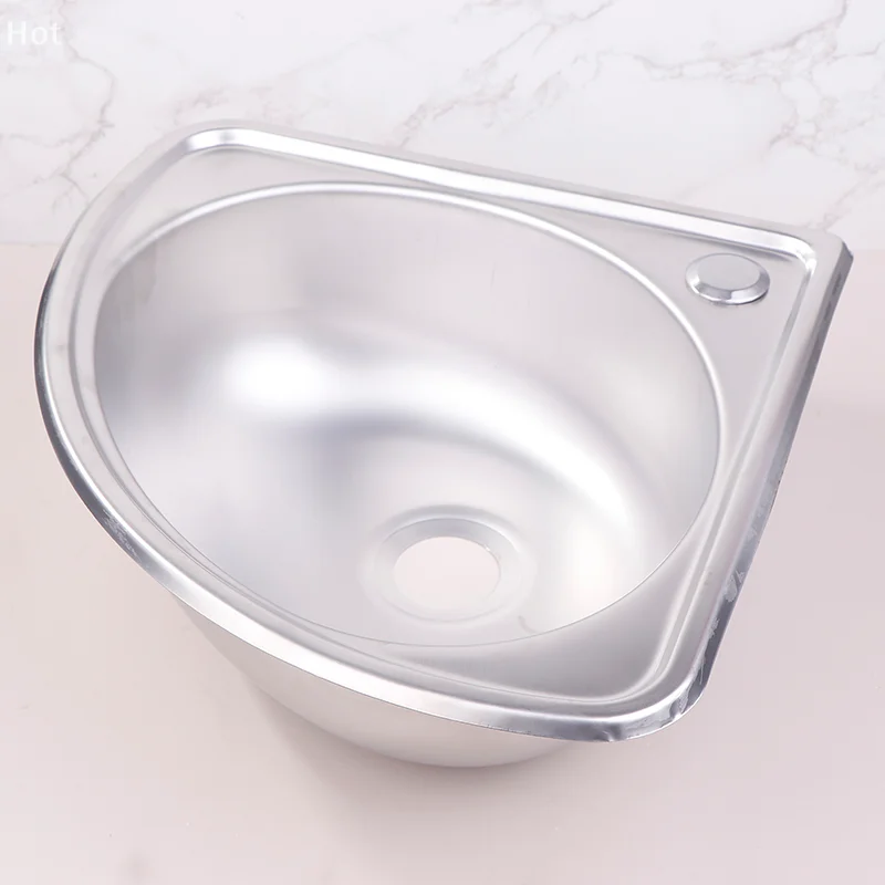 RV Kitchen Sink Stainless Bathroom Basins Camper Vegetable Corner Motorhome Bar Steel Small Single Bowl Drop Tub