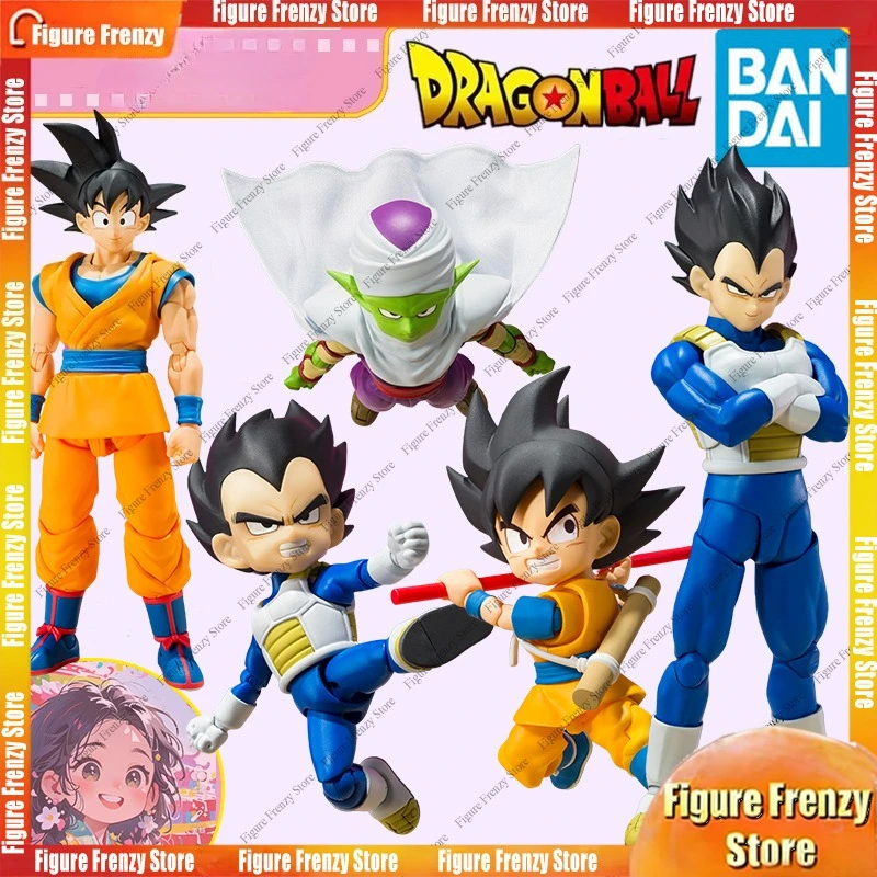 

Spot SaleFast Shipping Bandai Anime Dragon Ball SHF SON GOKU VEGETA PICCOLO (MINI) -DAIMA- Original Mol Toys Action Figure Child