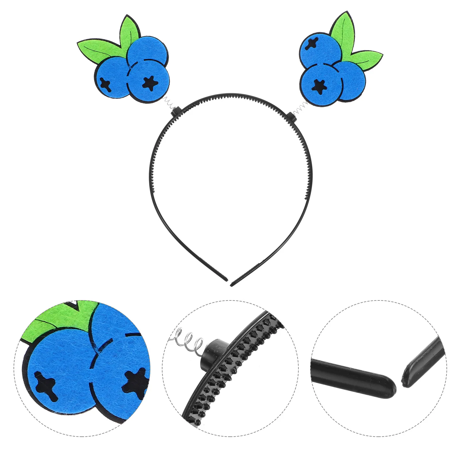 

Fruit Headband For Kids Cartoon Blueberry Hair Hoop Holiday Party Accessory Festival Headdress Summer Beach Prop