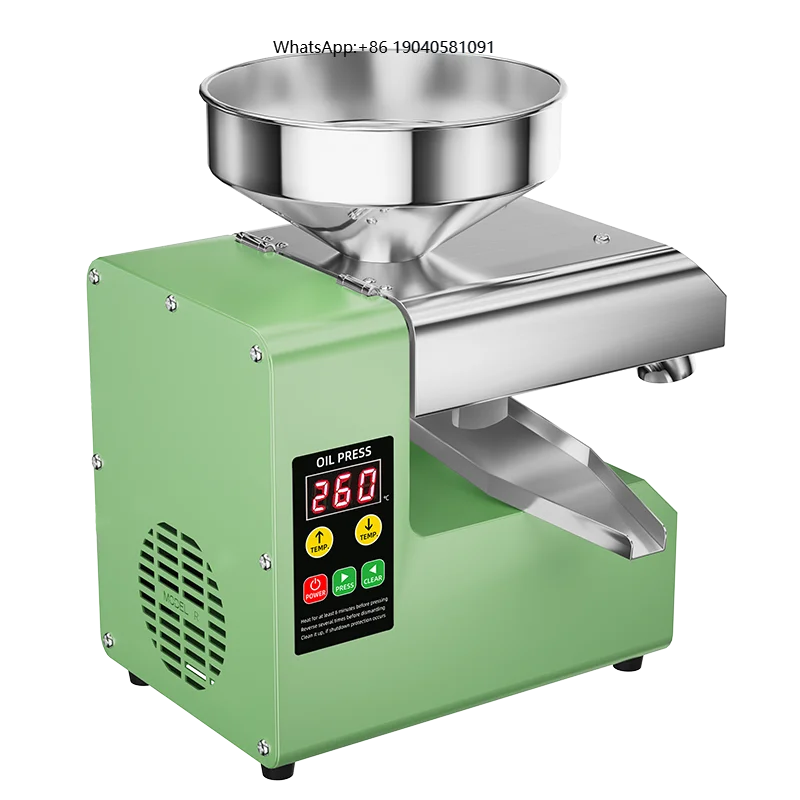 4kg/h Stainless Steel Small Oil Extraction Machine for Soybeans Sesame Seeds and Rapeseed Oil Press Is Suitable