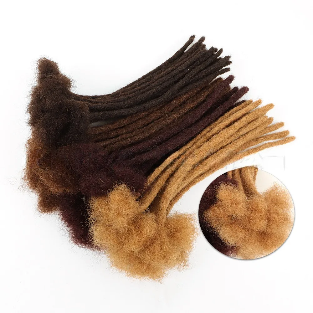 100% rastas de cabello humano, trenzas de cabello real de estilo jamaicano auténtico para un aspecto moderno