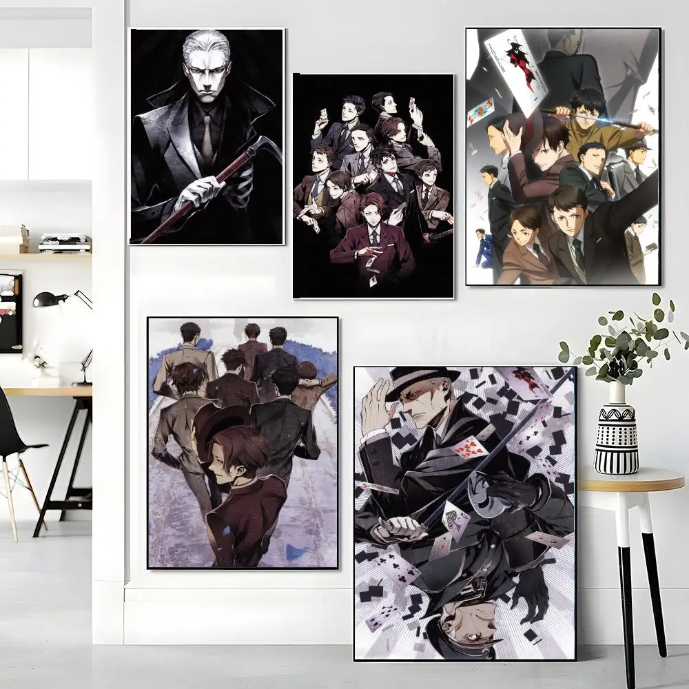 anime J-Joker Game-E Painting Calligraphy Boho Botanical Decor for Living Room Elegant Home Style