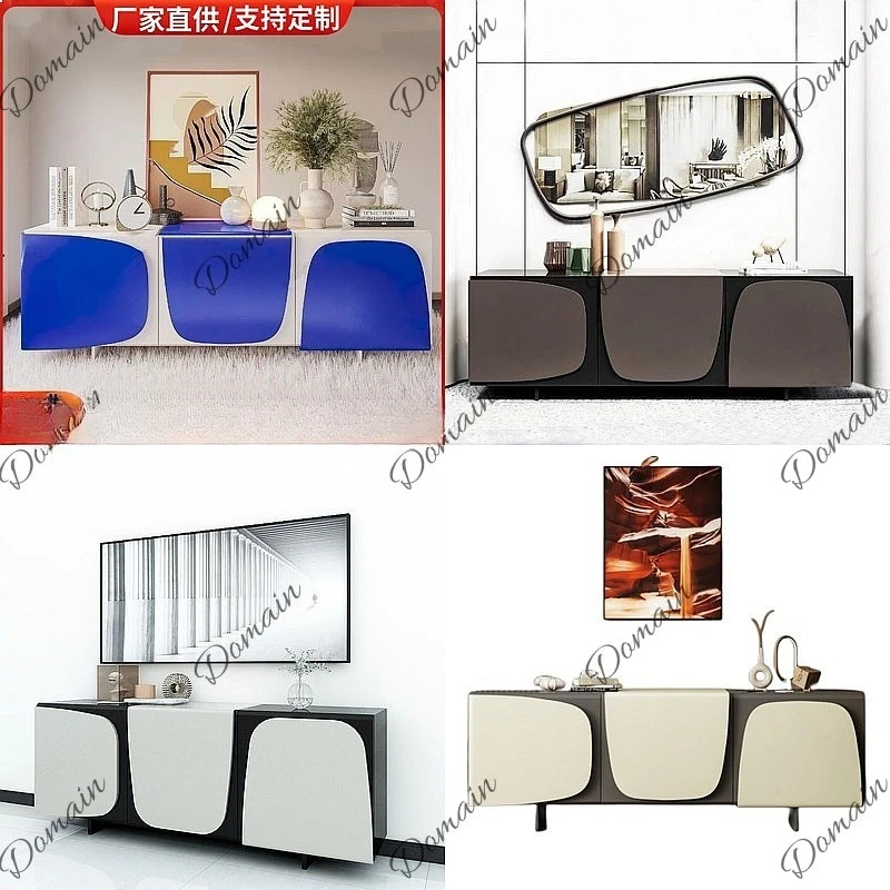 Nordic Painted Sideboard Entryway Shoe Cabinet Modern Minimalist Tea Coffee Bar Multifunctional Storage Cabinet